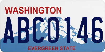 WA license plate ABC0146