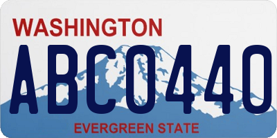 WA license plate ABC0440