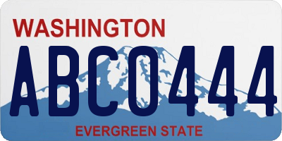 WA license plate ABC0444