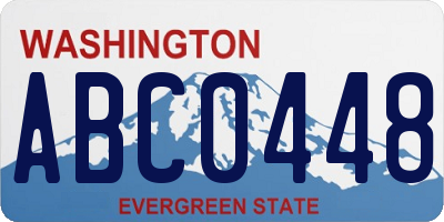WA license plate ABC0448