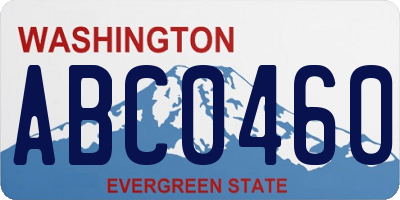 WA license plate ABC0460