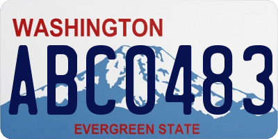 WA license plate ABC0483