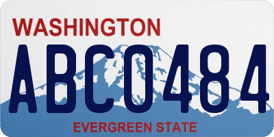 WA license plate ABC0484