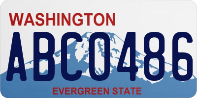 WA license plate ABC0486