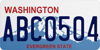 WA license plate ABC0504