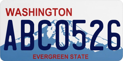 WA license plate ABC0526