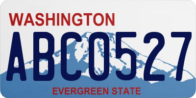 WA license plate ABC0527