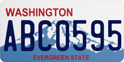 WA license plate ABC0595