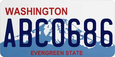 WA license plate ABC0686