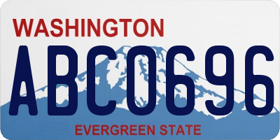 WA license plate ABC0696