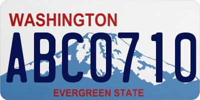 WA license plate ABC0710