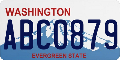 WA license plate ABC0879