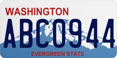 WA license plate ABC0944