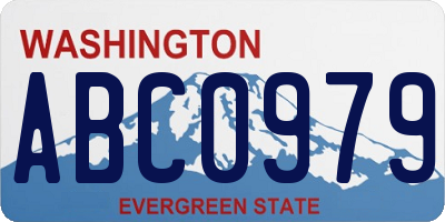 WA license plate ABC0979