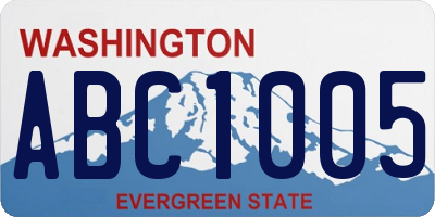 WA license plate ABC1005