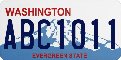 WA license plate ABC1011