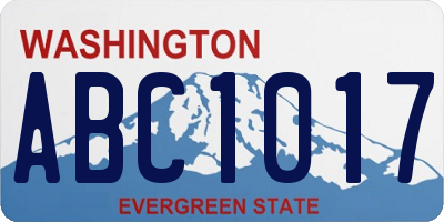 WA license plate ABC1017