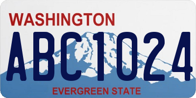 WA license plate ABC1024