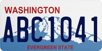 WA license plate ABC1041