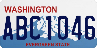 WA license plate ABC1046