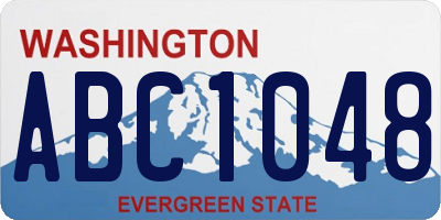 WA license plate ABC1048