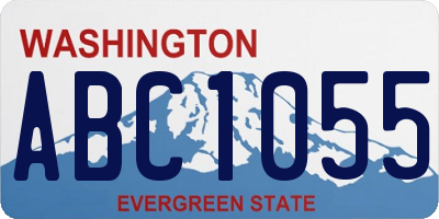 WA license plate ABC1055