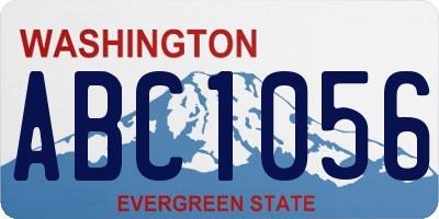 WA license plate ABC1056