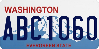 WA license plate ABC1060