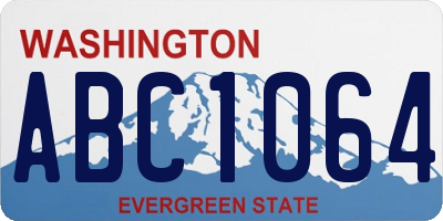 WA license plate ABC1064