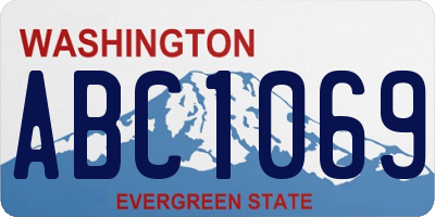 WA license plate ABC1069