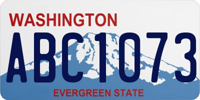 WA license plate ABC1073