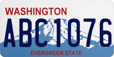 WA license plate ABC1076