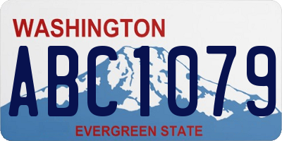 WA license plate ABC1079
