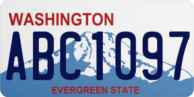 WA license plate ABC1097