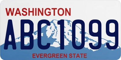 WA license plate ABC1099