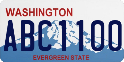 WA license plate ABC1100
