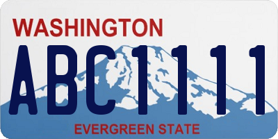 WA license plate ABC1111