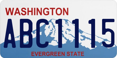 WA license plate ABC1115