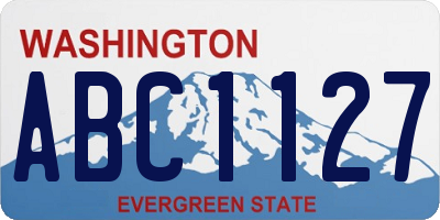 WA license plate ABC1127