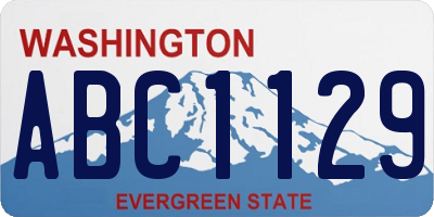 WA license plate ABC1129
