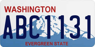 WA license plate ABC1131