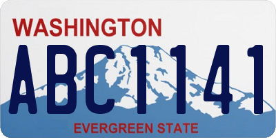 WA license plate ABC1141