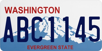 WA license plate ABC1145
