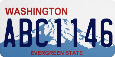 WA license plate ABC1146