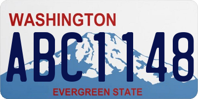 WA license plate ABC1148