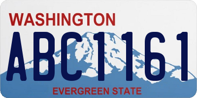 WA license plate ABC1161