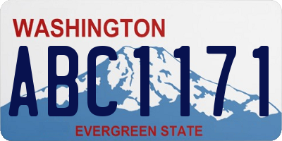 WA license plate ABC1171
