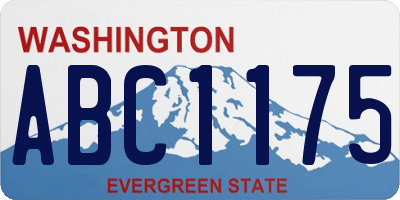 WA license plate ABC1175
