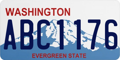 WA license plate ABC1176