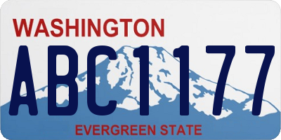 WA license plate ABC1177